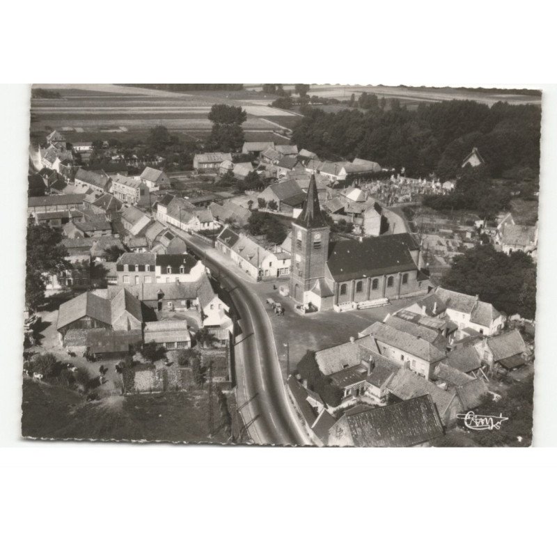 BEUVRY: l'église saint-martin vue aérienne 10X15 - tres bon etat