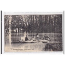 CRETEIL : la banlieu parisienne inondée janvier 1910, plus de gaz - tres bon etat