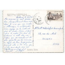 BEAUVOIS-en-CAMBRESIS: église sainte-anne vue aérienne 10X15 - tres bon etat