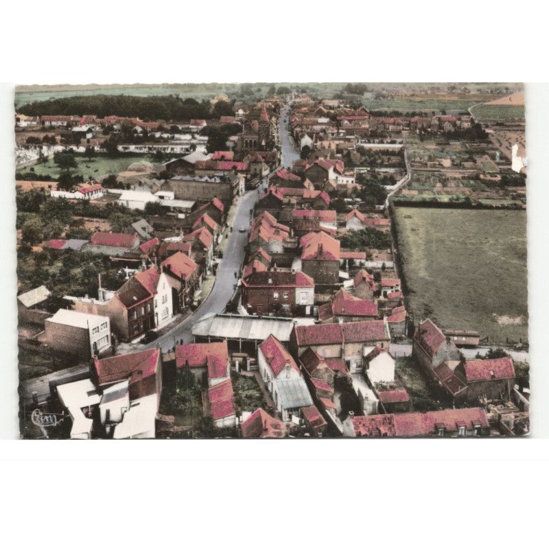 BAUVIN: rues jules guesde et jean-jaurès vue aérienne 10X15 - tres bon etat