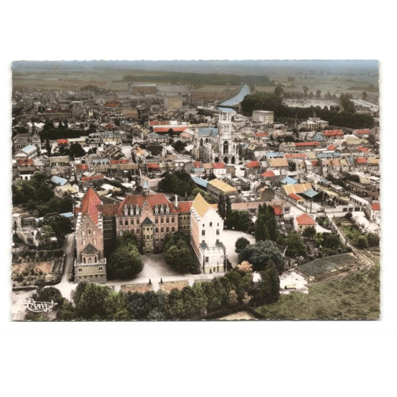 LA BASSEE: l'institution notre-dame vue aérienne 10X15 - tres bon etat