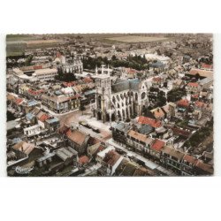 LA BASSEE: l'église saint-vaast vue aérienne 10X15 - tres bon etat