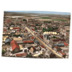 LA BASSEE: rue du général-leclerc et hôpital vue aérienne 10X15 - tres bon etat