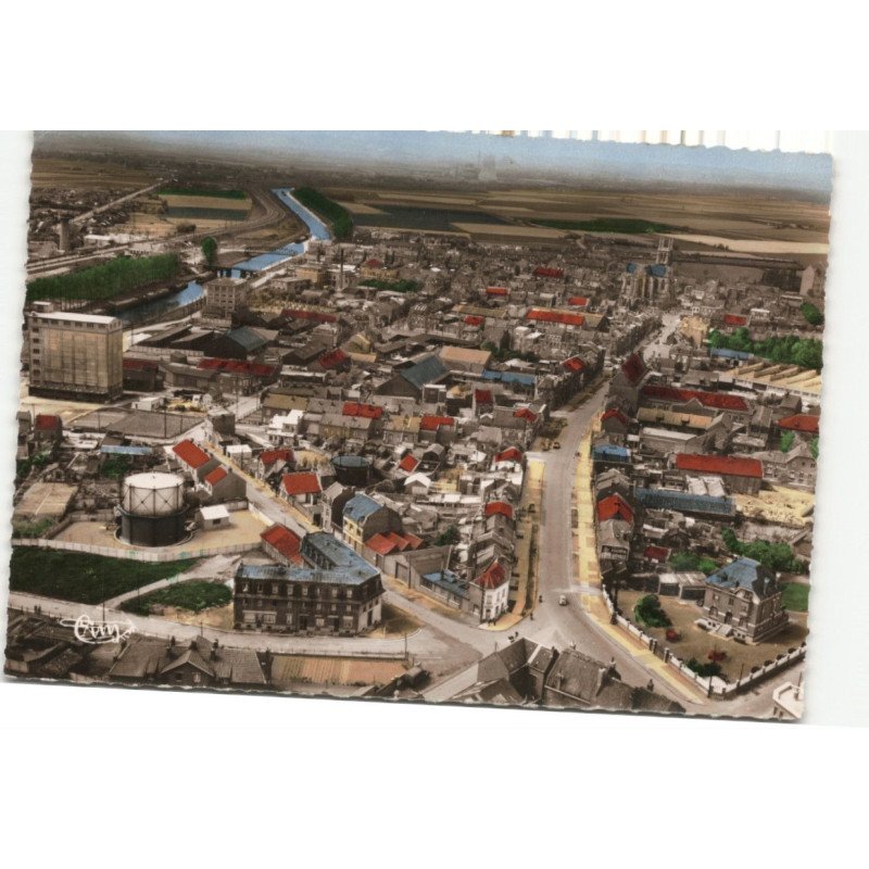 LA BASSEE: vue générale, rue du général-leclerc vue aérienne 10X15 - tres bon etat