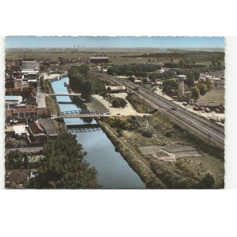 LA BASSEE: le canal vue aérienne 10X15 - tres bon etat