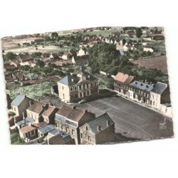 BRUAY-sur-ESCAUT: la mairie vue aérienne 10X15 - tres bon etat