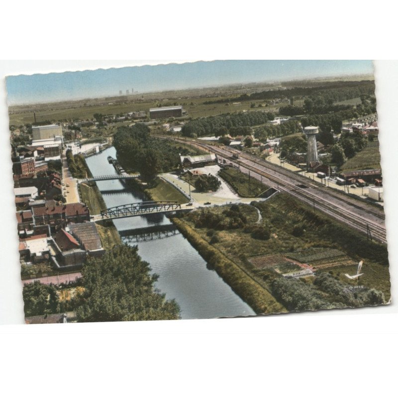 LA BASSEE: le canal vue aérienne 10X15 - tres bon etat