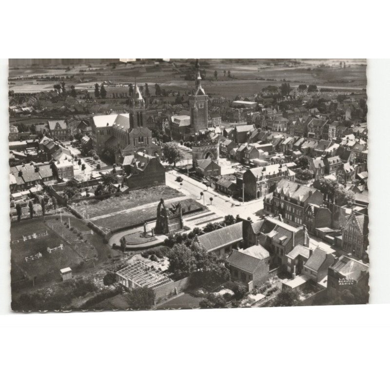 BAILLEUL: vue panoramique vue aérienne 10X15 - tres bon etat