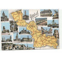 NORD: vues, carte vue aérienne 10X15 - tres bon etat