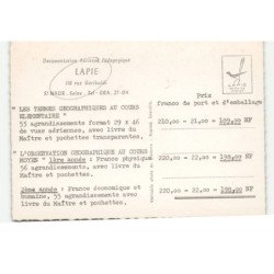 LAPIE: l'ile document extrait du vocabulaire géographique vue aérienne 10X15 - tres bon etat