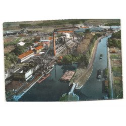 AUBY: société lorraine de carbonisation, le transvaal, vue aérienne 10X15 - très bon etat