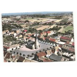 AUBRY: place de l'église vue aérienne 10X15 - très bon etat