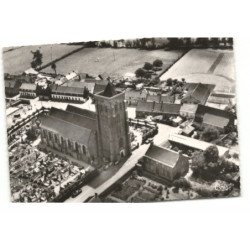 ARKENE: l'église et la place vue aérienne 10X15 - très bon etat