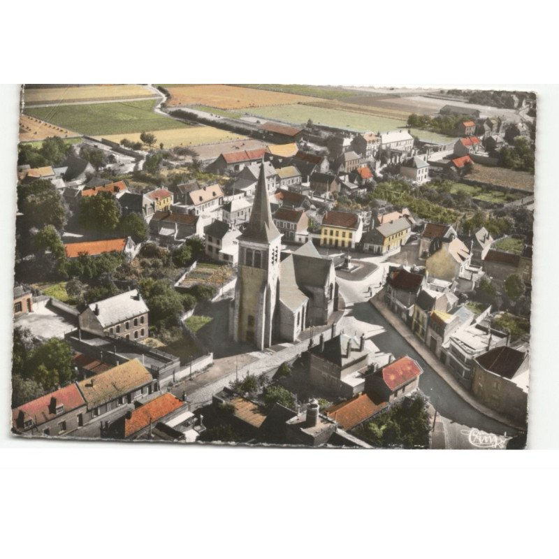 ARLEUX: vue générale sur l'église vue aérienne 10X15 - très bon etat