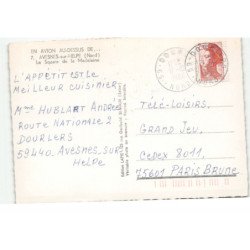 AVESNES-sur-HELPE: le square de la madeleine vue aérienne 10X15 - très bon etat