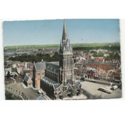 ARMENTIERES: l'église saint-vaast vue aérienne 10X15 - très bon etat
