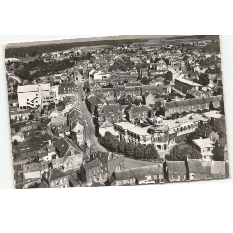 JEUMONT: rue hector despret, le centre culturel, l'hôpital vue aérienne 10X15 - très bon etat