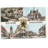 HOUPLINES: souvenir 4 vues vue aérienne 10X15 - très bon etat