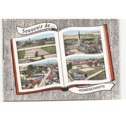 HONDSCHOOTE: souvenir de... 4 vues vue aérienne 10X15 - très bon etat