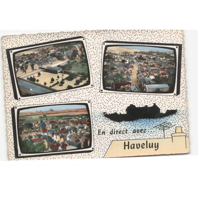 HAVELUY: en direct avec... 3 vue aérienne 10X15 - très bon etat