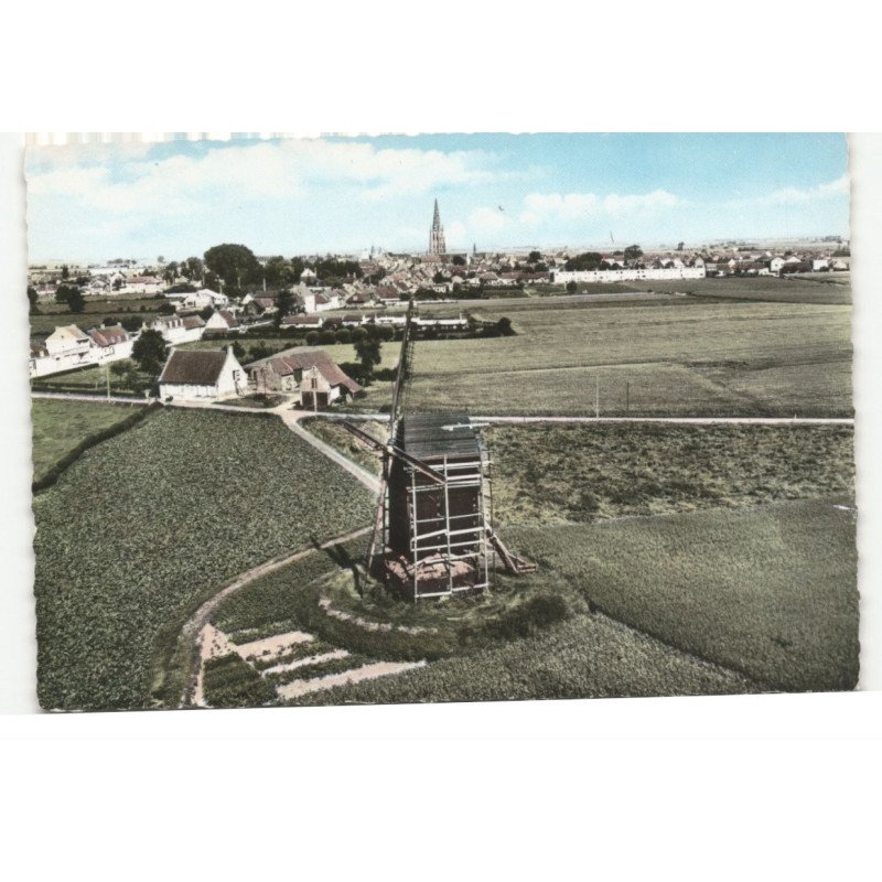 HONDSCHOOTE: le moulin vercruysse 1127 vue aérienne 10X15 - très bon etat