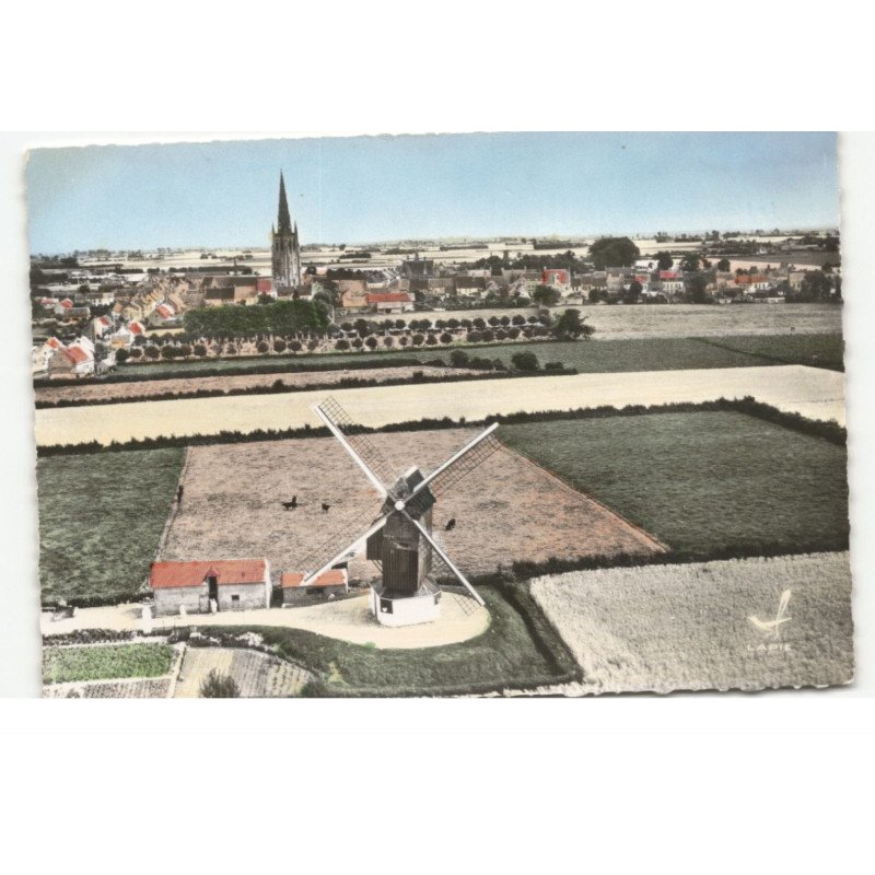 HONDSCHOOTE: le moulin vercruyce vue aérienne 10X15 - très bon etat