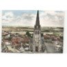 HONDSCHOOTE: église saint-waast vue aérienne 10X15 - très bon etat