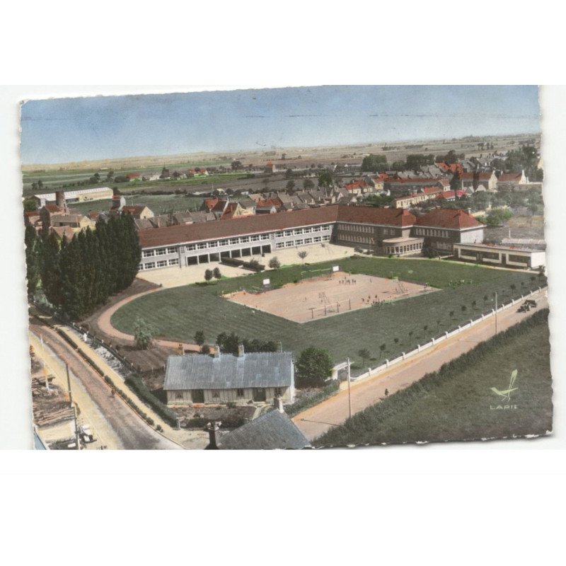 HONDSCHOOTE: collège groupe scolaire vue aérienne 10X15 - très bon etat