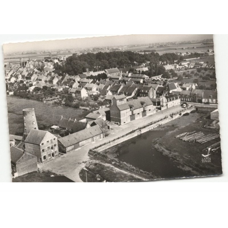 HONDSCHOOTE: tour delabaère vue aérienne 10X15 - très bon etat