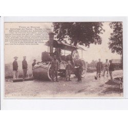 NIEVRE: type du morvan, cylindrage des routes, rouleau compresseur à vapeur - très bon état