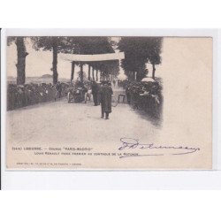 LIBOURNE: course "paris-madrid" louis renault passe premier au controle de lal rotonde, automobile - très bon état