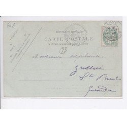 LIBOURNE: course "paris-madrid" louis renault passe premier au controle de lal rotonde, automobile - très bon état