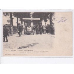 LIBOURNE: course "paris-madrid" arrivée de gabriel au controle de la rotonde automobile - très bon état