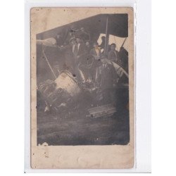 CASTELNAU D'AUZAN: cabarret escalans, aviation, 3 CPA - état