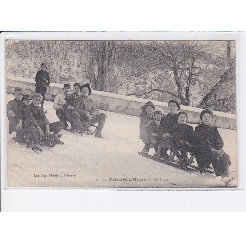 HAUTES ALPES: plaisirs d'hiver, en luge - très bon état