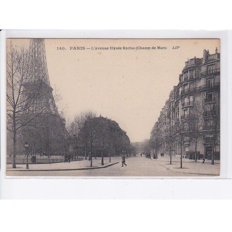 PARIS: 75007 l'avenue elysée reclus (champs de mars) tour eiffel - très bon état