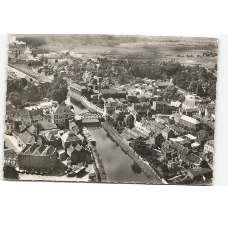 HAUBOURDIN: le canal, la deule, vue aérienne, 11X15 - très bon état