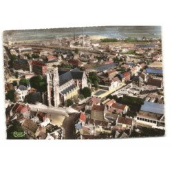 HAUBOURDIN: église saint-maclou vue aérienne, 11X15 - très bon état