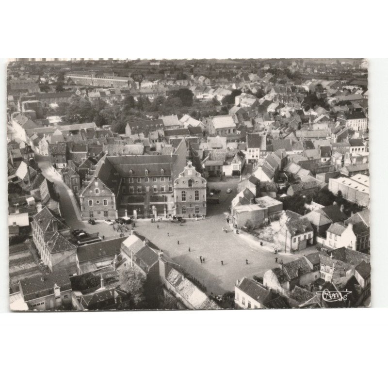 HAZEBROUCK: le musée, ancien couvent des augustins vue aérienne 11X15 - très bon état