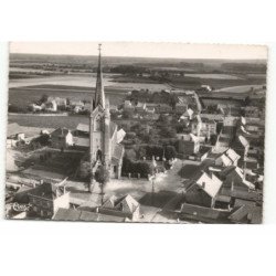 HERLIES: l'église, rue du bourg vue aérienne 11X15 - très bon état