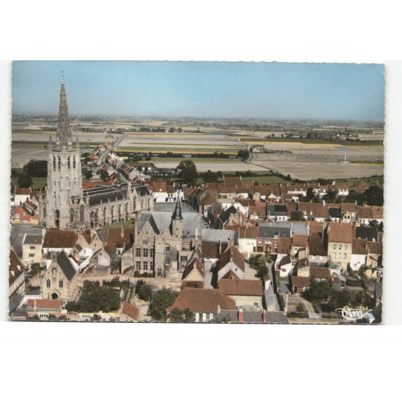 HONDSCHOOTE: vue générale vue aérienne 11X15 - très bon état