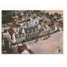 HONDSCHOOTE: l'église et l'hôtel de ville vue aérienne 11X15 - très bon état
