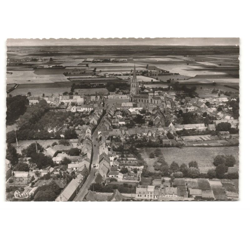 HONDSCHOOTE: vue générale vue aérienne 11X15 - très bon état