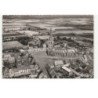 HONDSCHOOTE: place du générale de gaulle et l'églse vue aérienne 11X15 - très bon état