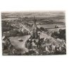 HONDSCHOOTE: l'église et l'hôtel de ville vue aérienne 11X15 - très bon état