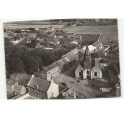 HOUPLIN: église saint-martin vue aérienne 11X15 - très bon état