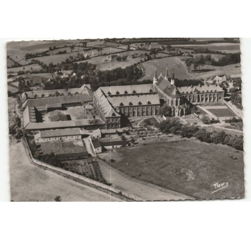 GODEWAESVELDE: abbaye sainte-marie du mont, mont des cats vue aérienne 11X15 - très bon état