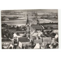 HAVERSKERQUE: église vue aérienne 11X15 - très bon état