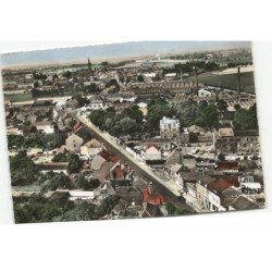 LA GORGUE: rue du générale De Gaulle vue aérienne 10X15 - très bon état
