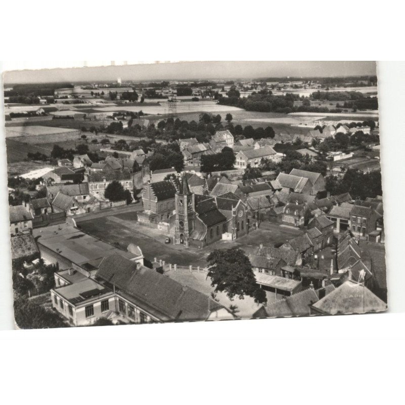 GUESNAIN: centre de la ville vue aérienne 10X15 - très bon état